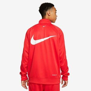 Nike Double Swoosh Men’s Track Jacket Sweater Full Zip Red Large NWT